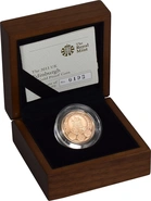 2011 Proof Gold £1 Pound Coin Edinburgh Boxed