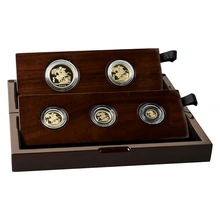 2015 Proof Gold Sovereign 5 Coin Set Fourth Head Boxed