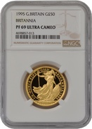 1995 Proof 1/2oz Gold Britannia Coin NGC PF69