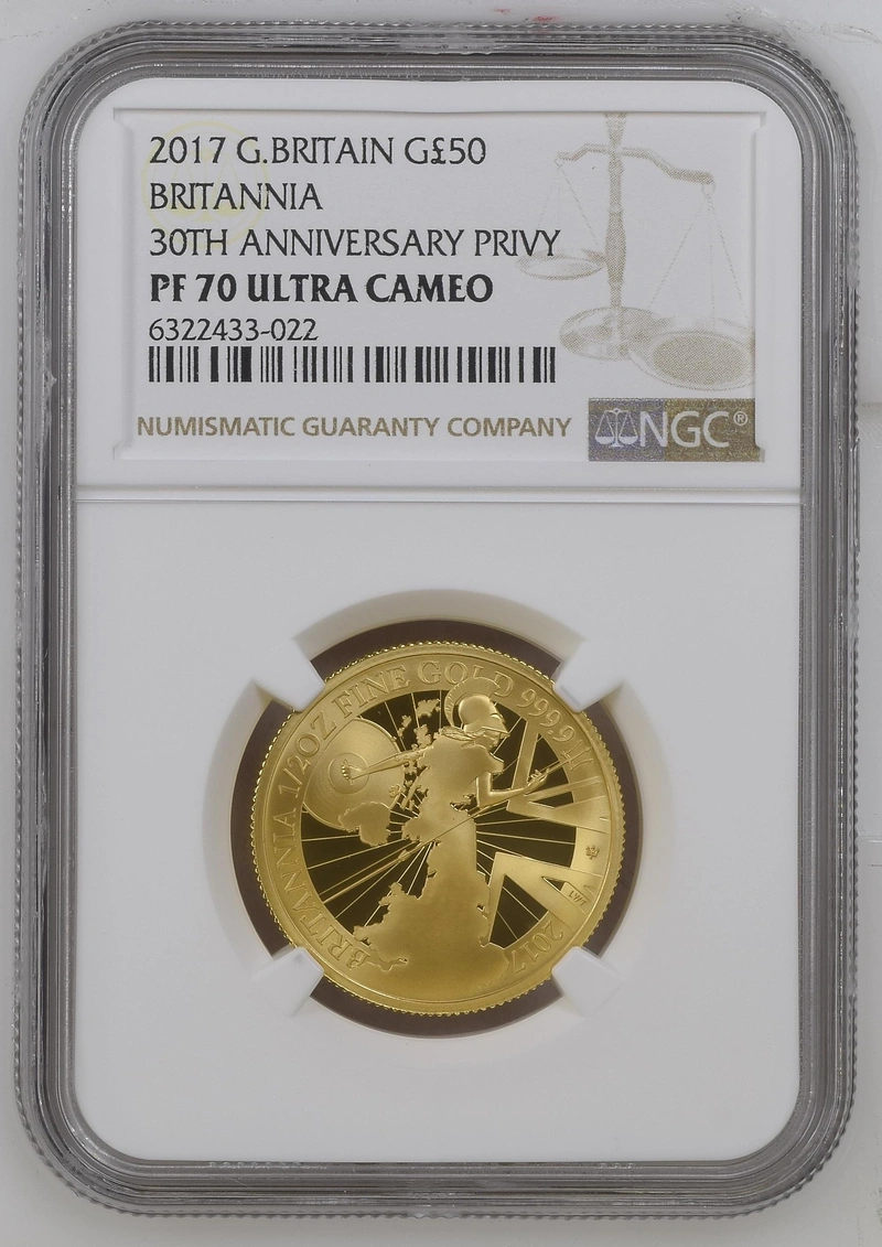 2017 Proof 1/2oz Gold Britannia Coin NGC PF70