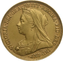 1896 Gold Sovereign Coin Queen Victoria Old Head Sydney