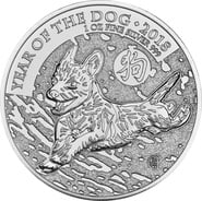 2018 Year of the Dog Silver Coin 1oz Royal Mint Lunar Series