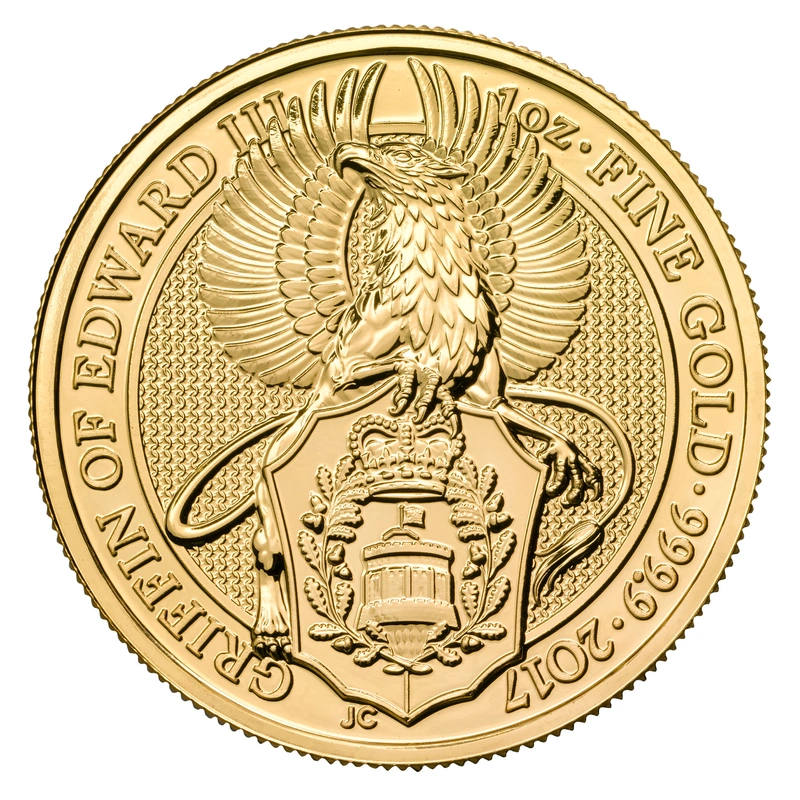 2017 1oz Griffin of Edward III Gold Coin Queen's Beasts PCGS MS69