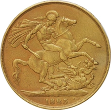 1823 £2 Coin Gold Double Sovereign George IV Near Extra Fine
