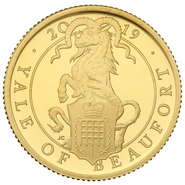 2019 1/4oz Proof Yale Of Beaufort Gold Coin Queen's Beasts Boxed