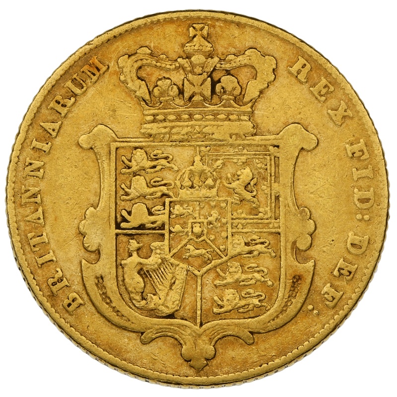 1825 Gold Sovereign - George IV Bare Head