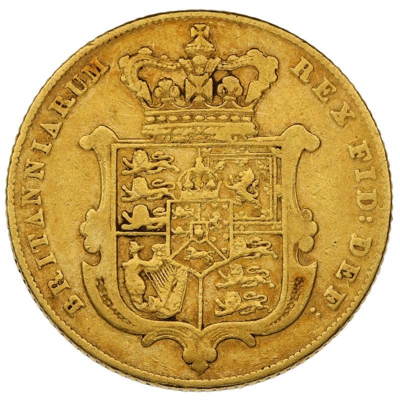 1825 Gold Sovereign George IV Bare Head