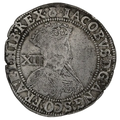 1603-1604 Silver Shilling Coin James I Thistle