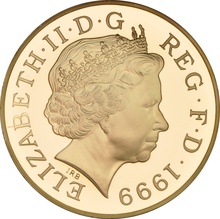 1999 2000 Proof Gold £5 Coin Quintuple Sovereign Millennium