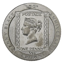 Isle of Man Proof Gold Penny Black 1/25th Crown
