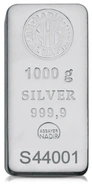 Second Hand 1kg Silver Bar Nadir