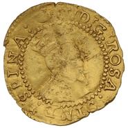 1615-1616 Gold Half Crown Coin James I mm Tun