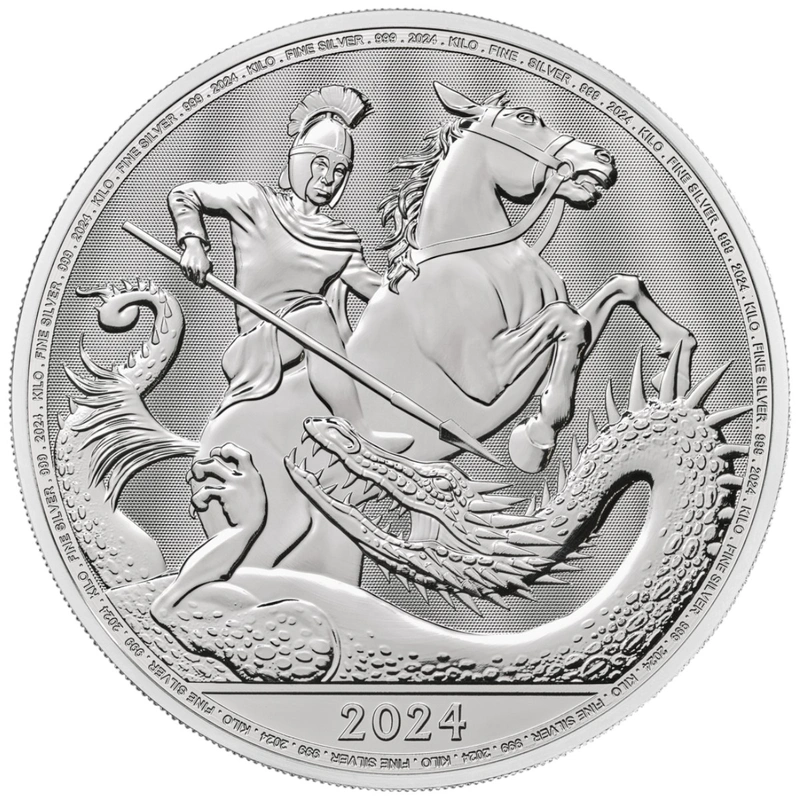 2024 George & the Dragon 1kg Silver Coin