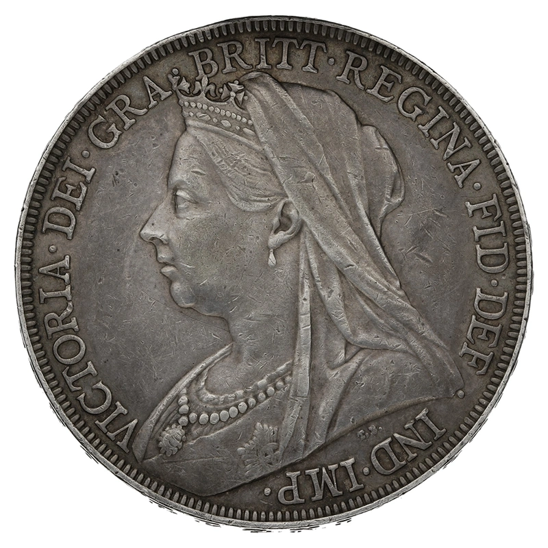 1898 Silver Crown Coin Queen Victoria LXII