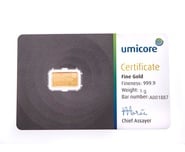 1g Gold Bar Umicore