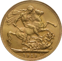 1913 Gold Sovereign Coin George V