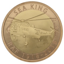 2018 £2 Two Pound Proof Gold Coin RAF Centenary Sea King Boxed