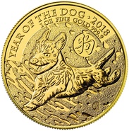 2018 Royal Mint Year of the Dog 1oz Gold Coin