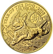 2018 Year of the Dog Gold Coin 1oz Royal Mint Lunar Series