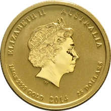 2014 Year of the Horse Gold Coin 1/4oz Perth Mint Australian Lunar Series