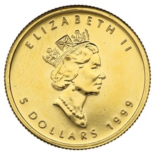 1999 1/10oz Canadian Maple Leaf Gold Coin