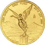 2018 Mexican Libertad Gold Coin 1/20oz