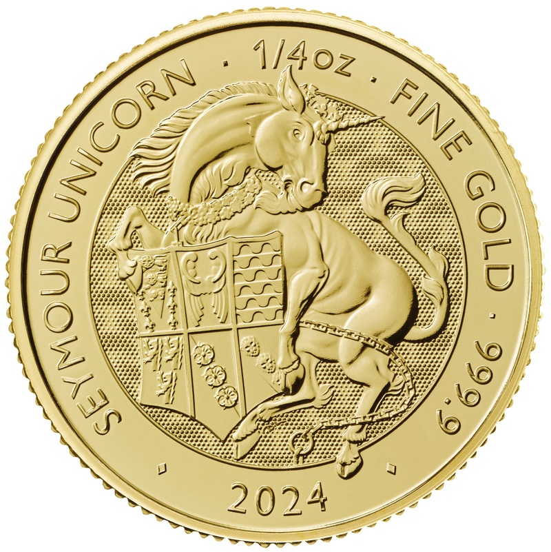 2024 Seymour Unicorn Gold Coin Tudor Beasts 1/4oz