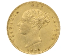 1869 Gold Half Sovereign