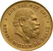 10 Guilders Netherlands Willem III 1875 - 1889