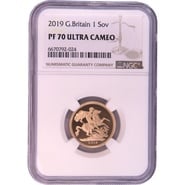 2019 Proof Gold Sovereign Coin Elizabeth II Fifth Head NGC PF70