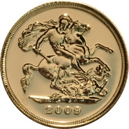 2009 Gold Half Sovereign Elizabeth II Fourth Head