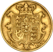 1832 Gold Sovereign Coin William IV NGC VF35