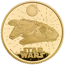 2024 1/4oz Millennium Falcon Star Wars Proof Gold Coin Boxed