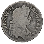 1676 Silver Crown Coin Charles II V OCTAVO