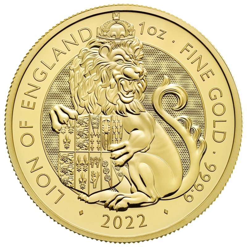 2022 Lion of England Gold Coin Tudor Beasts 1oz
