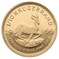 1999 Proof 1/10oz Krugerrand Gold Coin
