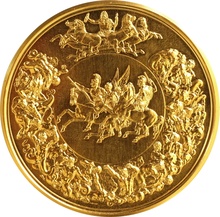 1990 Royal Mint Battle of Waterloo 175th Anniversary Gold Medal Boxed