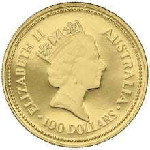 1988 Proof Australian Kangaroo Gold Nugget Coin 1oz