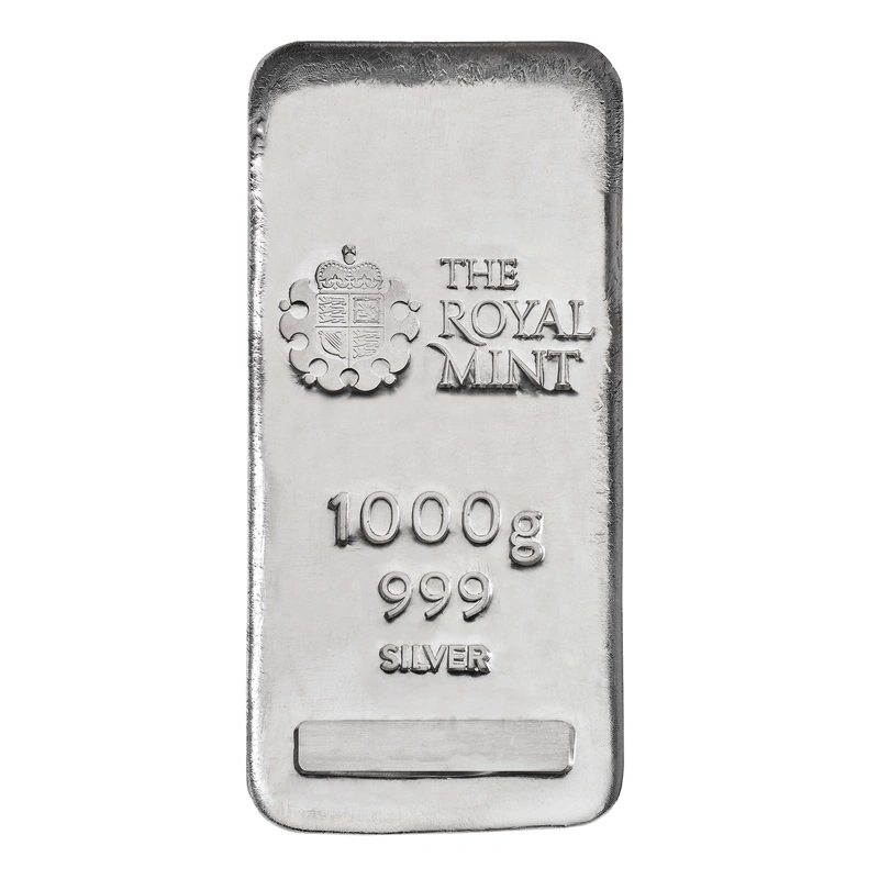 Second Hand 1kg Silver Bar Royal Mint