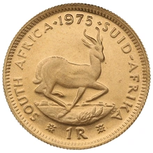 1975 R1 Gold Coin 1 Rand South Africa