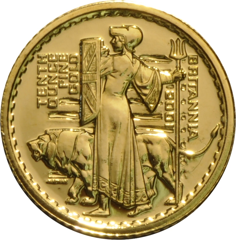 2001 1/10oz Gold Britannia Coin