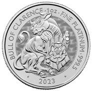2023 Bull of Clarence Platinum Coin Tudor Beasts 1oz