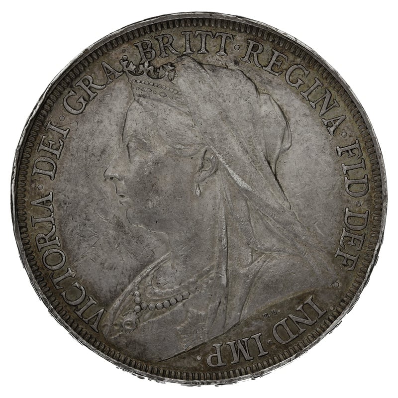 1895 Silver Crown Coin Queen Victoria LVIII