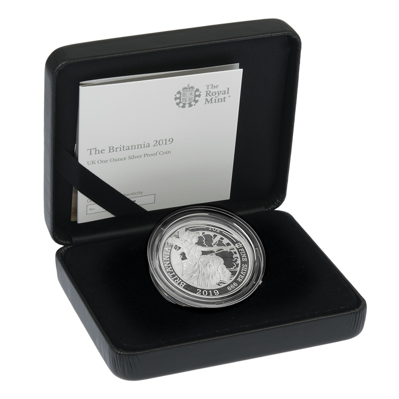 2019 Britannia Proof One Ounce Silver Coin Boxed