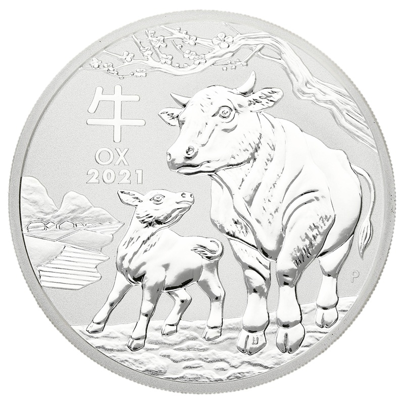 2021 2oz Australian Lunar Year of the Ox Silver Coin