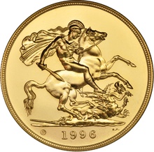1996 - Gold £5 Brilliant Uncirculated Coin Boxed