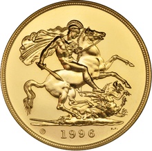 1996 Gold £5 Coin Brilliant Uncirculated Boxed