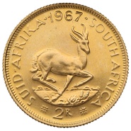 1967 R2 Gold Coin 2 Rand South Africa
