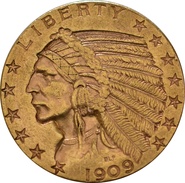 American Gold Half Eagle $5 Indian Head