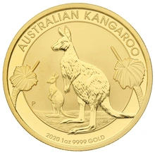 2020 1oz Australian Kangaroo Gold Nugget Coin